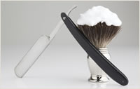 japanese razor and brush